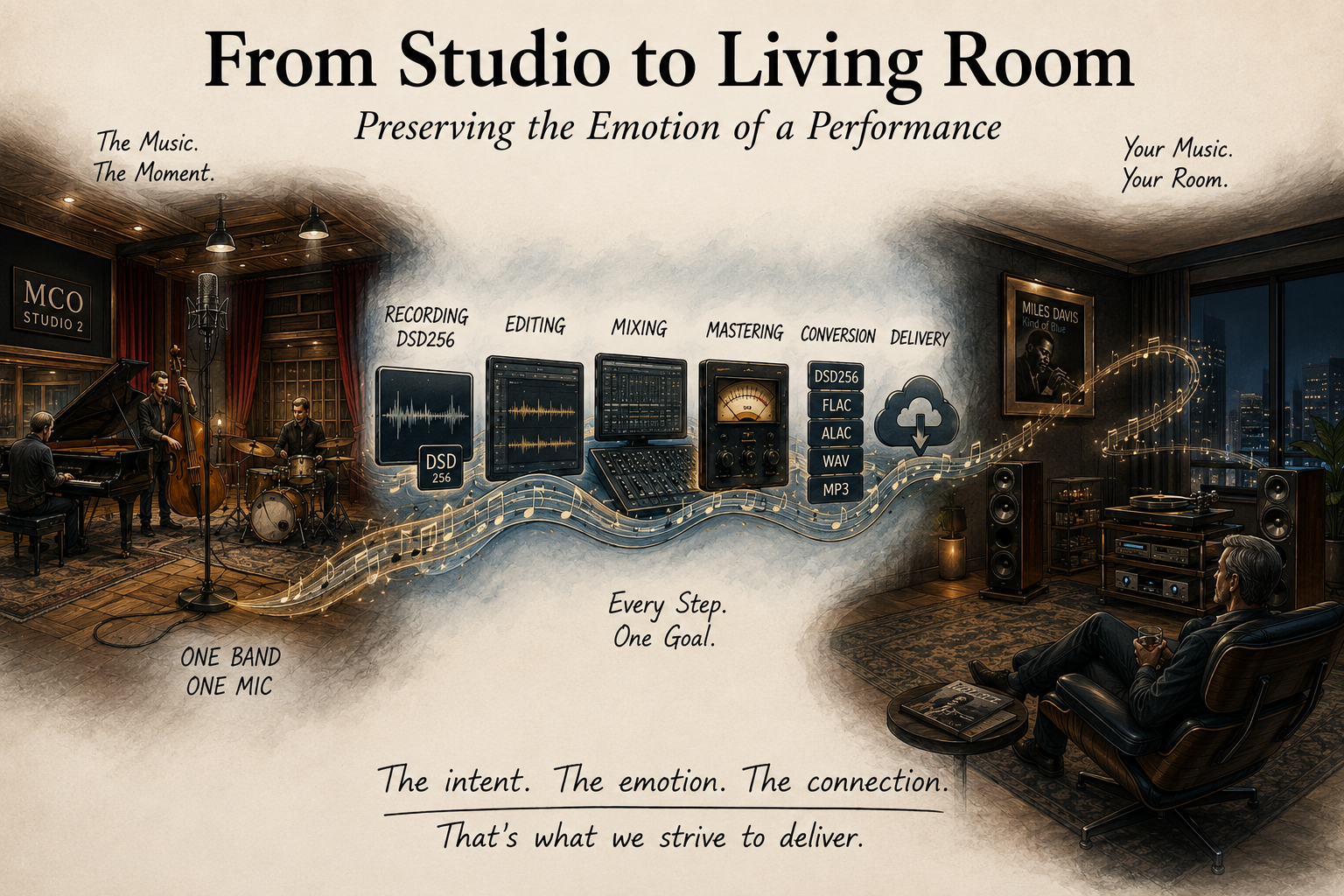 From Studio to Living Room: Preserving the Emotion of a Performance